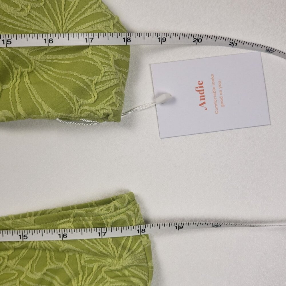 Andie Swim The Molokai Top & The Bikini Bottom Size XL Textured Floral Daiquiri - Picture 4 of 16
